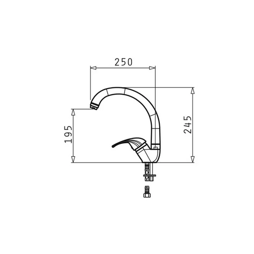 Гранитогресен кран PYRAMIS OSSIA полярно бяло