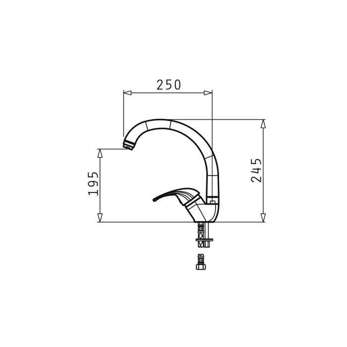Гранитогресен кран PYRAMIS OSSIA полярно бяло