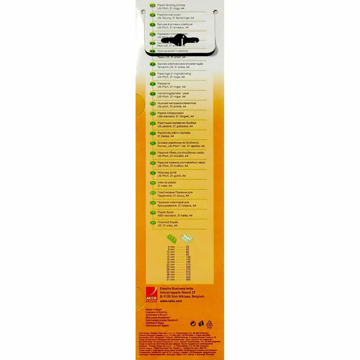 Гребен за подвързване Leitz CombBind Черен Пластмаса (100