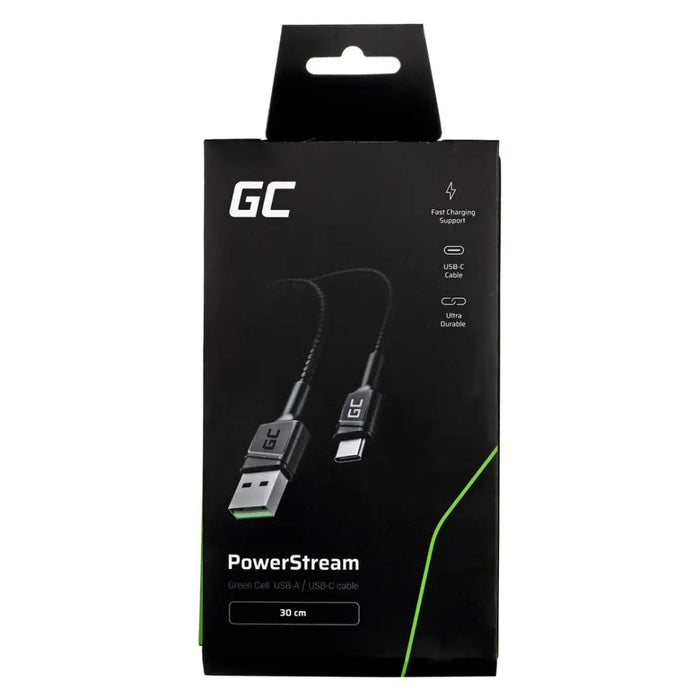 Green Cell KABGC25 USB кабел 0,3 m USB A USB C Черен