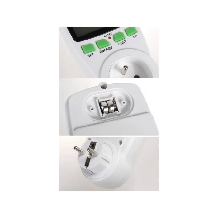 Greenblue GB202 ватметър Бял - 9999 W Вграден дисплей LCD