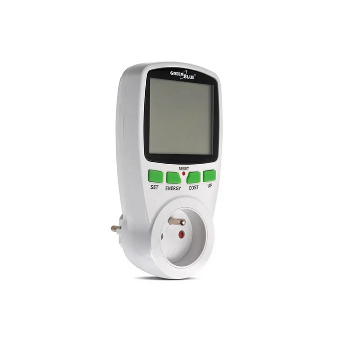 Greenblue GB202 ватметър Бял - 9999 W Вграден дисплей LCD