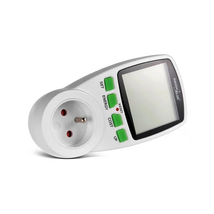 Greenblue GB202 ватметър Бял - 9999 W Вграден дисплей LCD