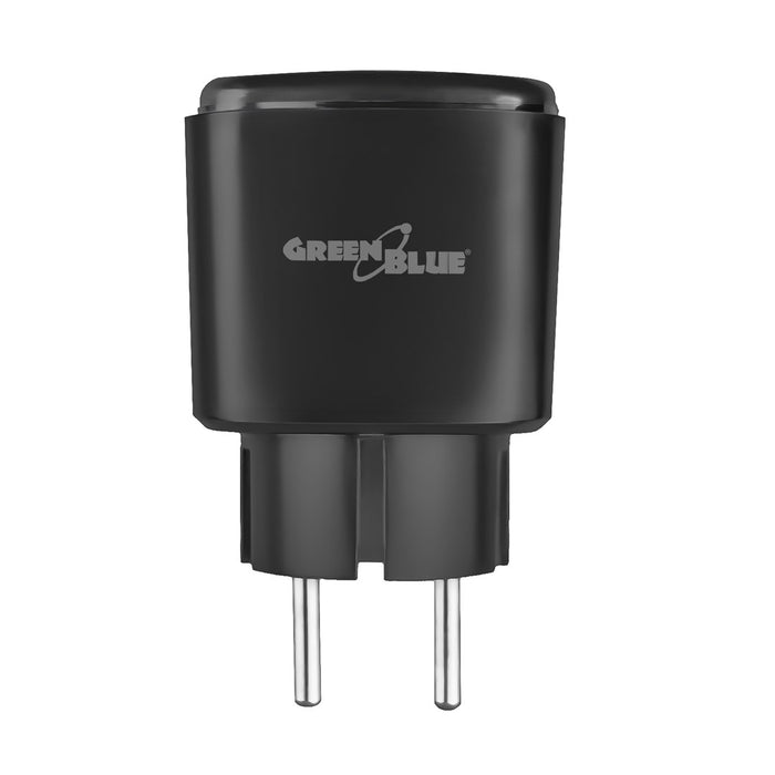 GreenBlue WiFi контакт с дистанционно управление, Android/iOS/Alexa/Google Home, таймер, ватметър, макс. 16A/3840W, GB735 B