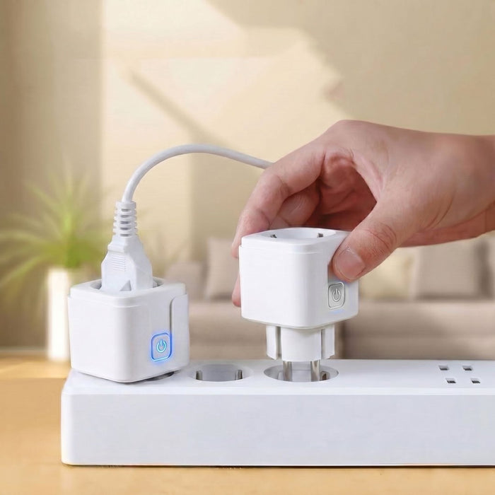 GreenBlue WiFi контакт с дистанционно управление, Android/iOS/Alexa/Google Home, таймер, ватметър, макс. 16A/3840W, GB735 W