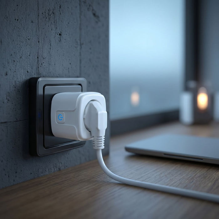 GreenBlue WiFi контакт с дистанционно управление, Android/iOS/Alexa/Google Home, таймер, ватметър, макс. 16A/3840W, GB735 W