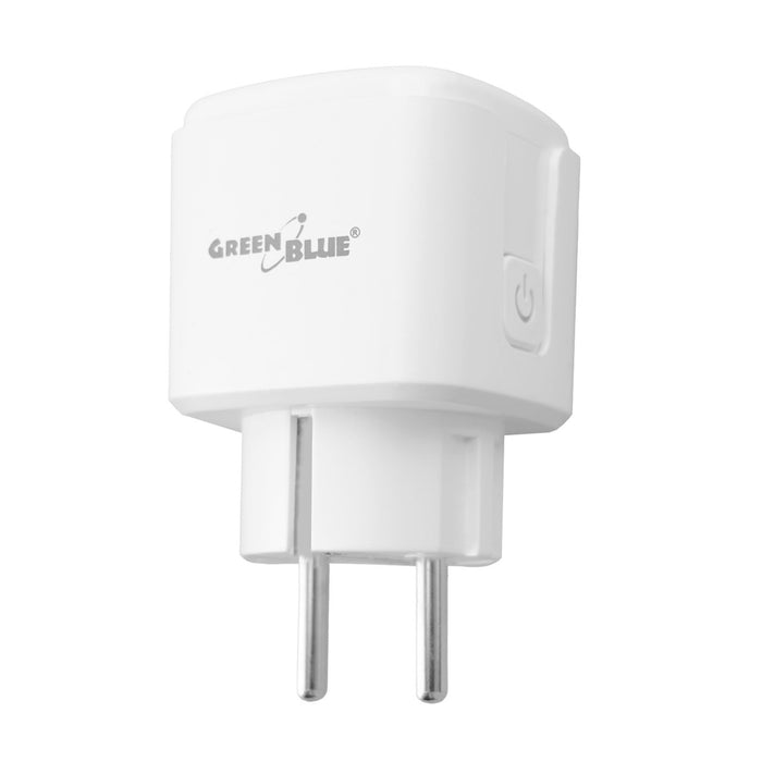 GreenBlue WiFi контакт с дистанционно управление, Android/iOS/Alexa/Google Home, таймер, ватметър, макс. 16A/3840W, GB735 W