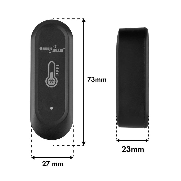GreenBlue Външен WiFi сензор за температура и влажност, Android/iOS, 3.0V DC, LR03x2, IP65, GB741