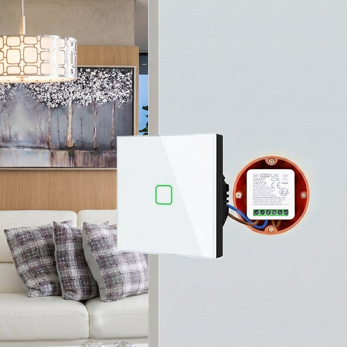 GreenBlue WiFi реле за вграден монтаж, Android/iOS/Alexa/Google Home, 100–240 V AC, 50/60 Hz, макс. 16 A, за 150 W LED диоди, GB739