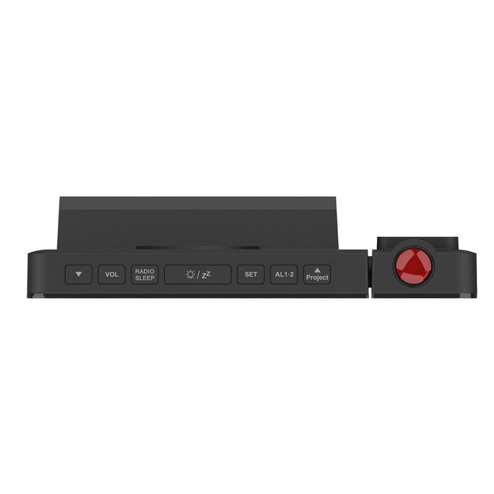 Цифров LED радиочасовник с проектор GreenBlue, FM радио, аларма, 12/24 часовник, 5V DC USB захранване + CR2032, GB172