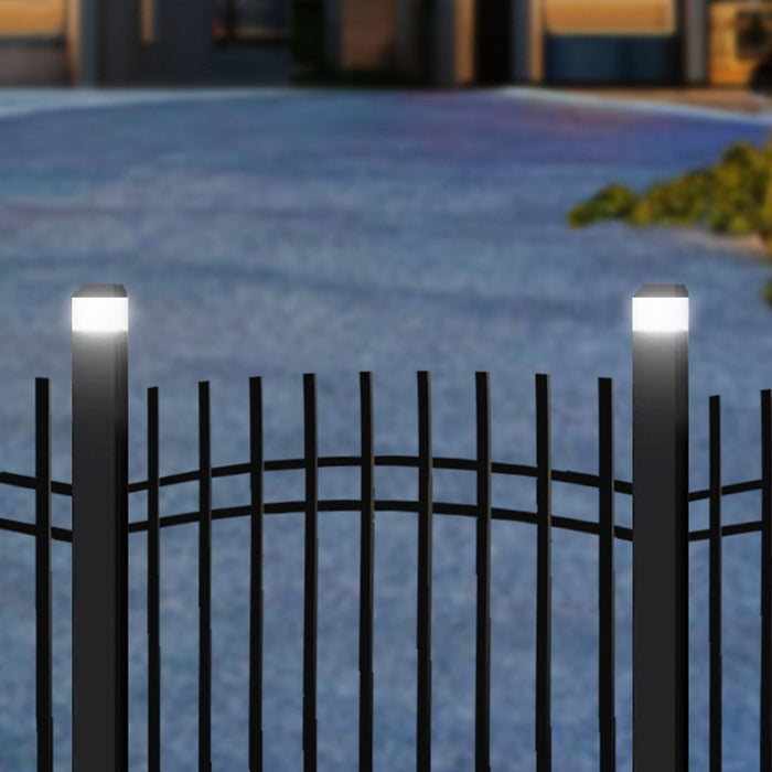 Соларна LED стълбова лампа GreenBlue, 80x80 мм, с форма на плик, 3200K, GB127 WW