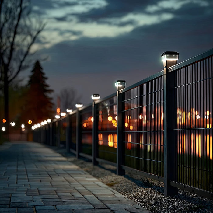 Соларна LED стълбова лампа GreenBlue, 80x80 мм, с форма на плик, 3200K, GB127 WW