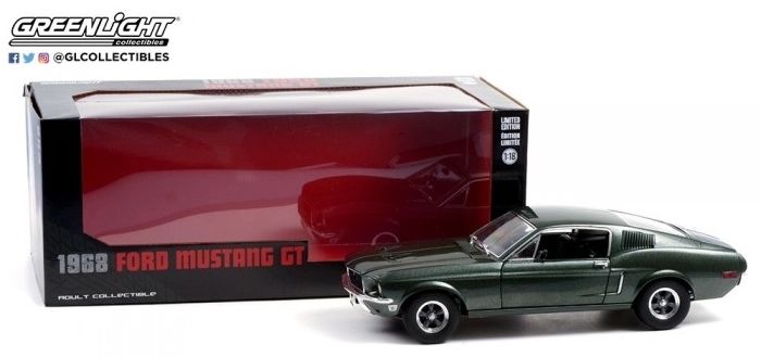 Колекционерски модел Greenlight Ретро: Автомобили - Ford Mustang GT Fastback (Highland Green) (1968)