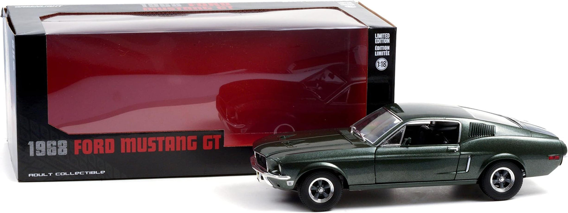 Колекционерски модел Greenlight Ретро: Автомобили - Ford Mustang GT Fastback (Highland Green) (1968)