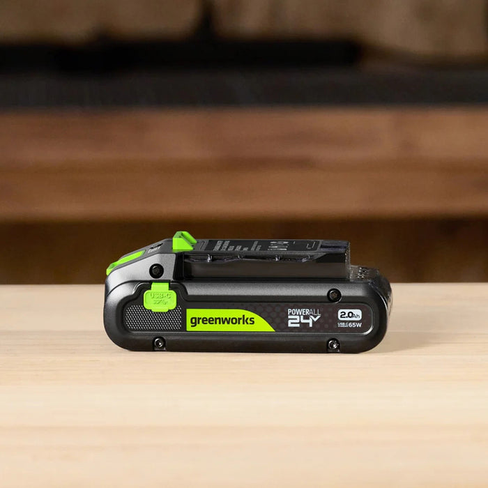 АКУМУЛАТОРНА БАТЕРИЯ 24 V 2 AH С USB-C ЗАРЕЖДАНЕ GREENWORKS BA2420CA1
