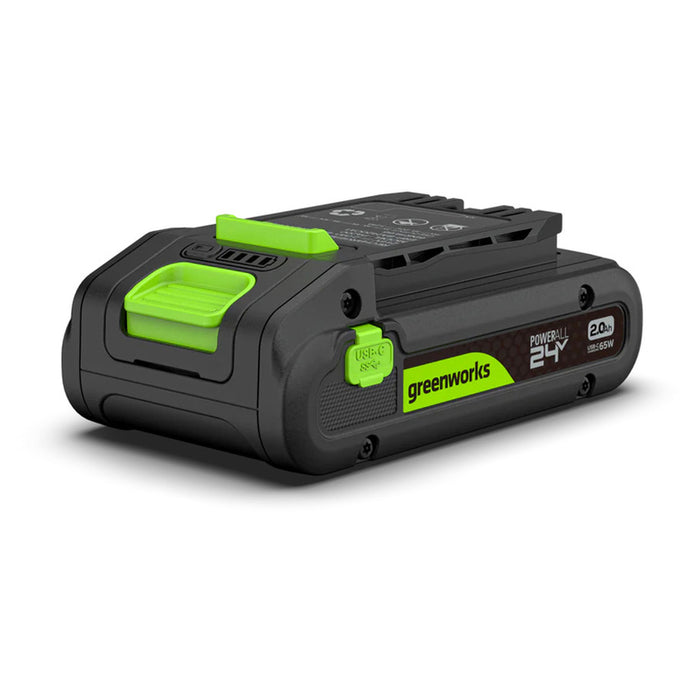 АКУМУЛАТОРНА БАТЕРИЯ 24 V 2 AH С USB-C ЗАРЕЖДАНЕ GREENWORKS BA2420CA1