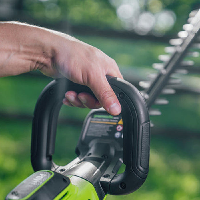 АКУМУЛАТОРЕН БЕЗЧЕТКОВ ХРАСТОРЕЗ GREENWORKS HT2002A1 БРОЙ БАТЕРИИ 1, 2.00 Ah, 51 см