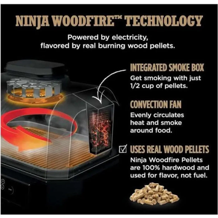 Грил NINJA OG850 Pro XL 4-in-1 Grill BBQ smoke Air Fry &