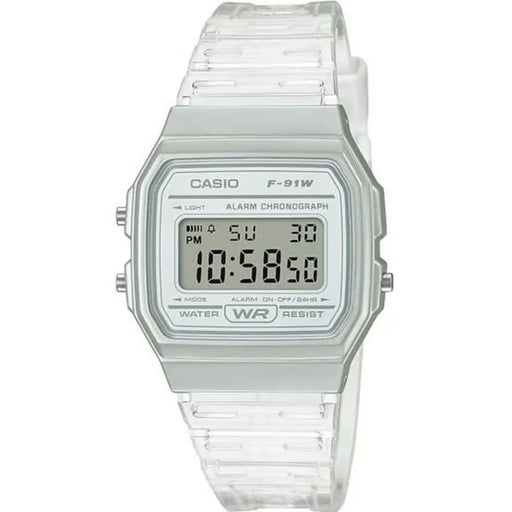 Гривна за активност Casio F-91WS-7EF Бял Сив