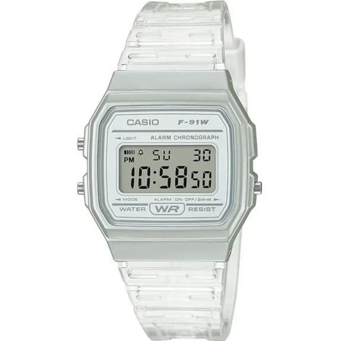 Гривна за активност Casio F-91WS-7EF Бял Сив