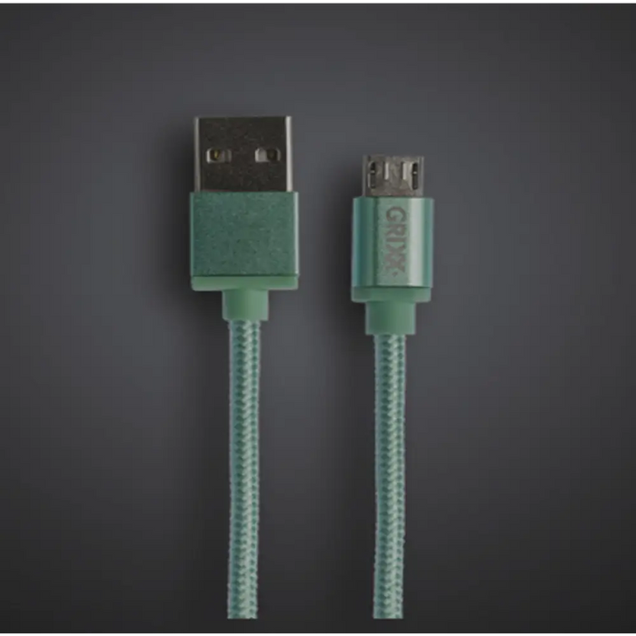 GRIXX Микро USB кабел 1м Green