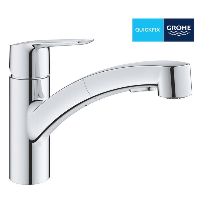 СМЕСИТЕЛ ЗА КУХНЯ С ИЗТЕГЛЯЩ СЕ ДУШ GROHE START