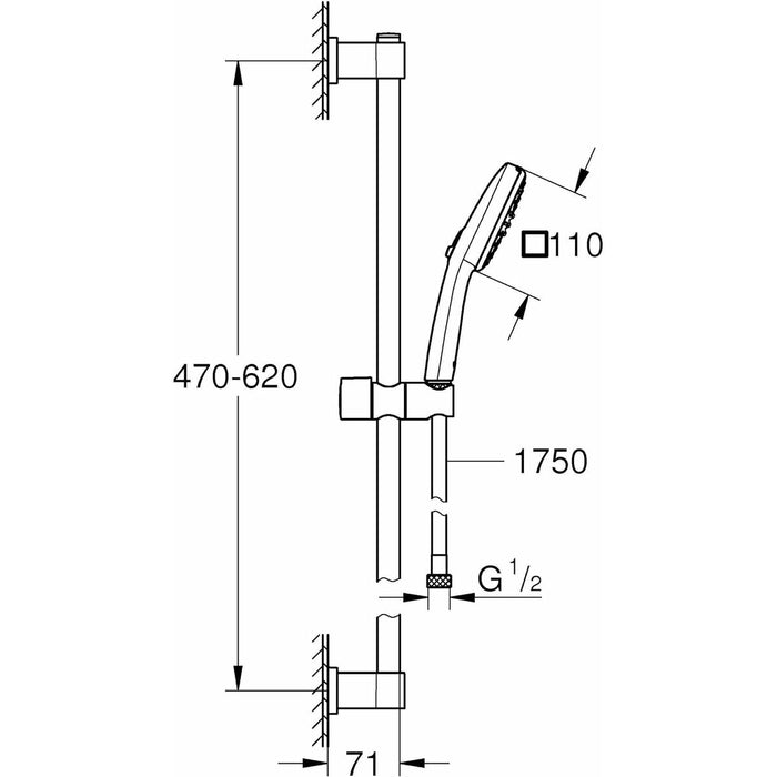 Душ Колона Grohe Vitalio Comfort 110 26398001 Метал