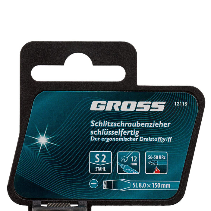 ОТВЕРТКА ПРАВА 8.0X150MM GROSS