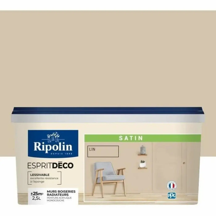 Грундова Боя Ripolin Бежов Сатиниран 2,5 L