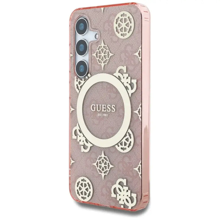 Guess 4G Background Gold Electroplated Peony Pattern