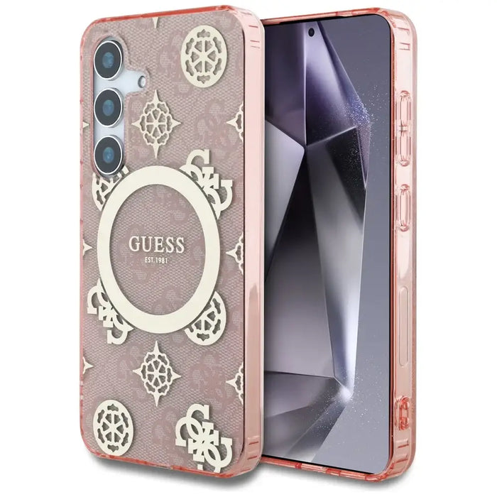 Guess 4G Background Gold Electroplated Peony Pattern