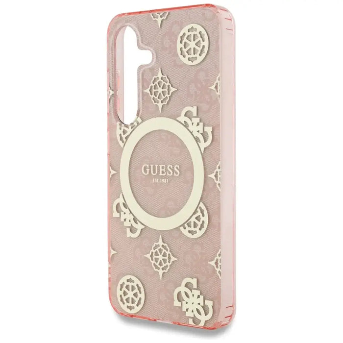 Guess 4G Background Gold Electroplated Peony Pattern