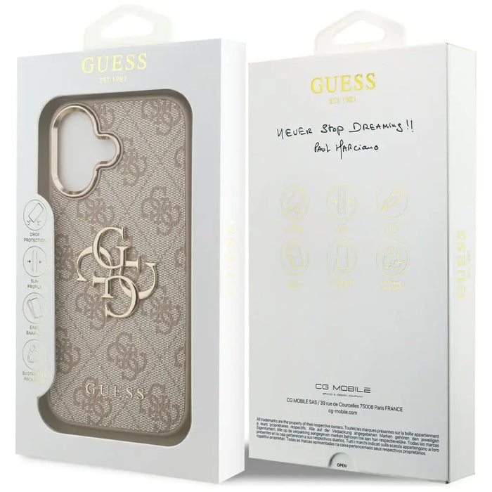 Guess 4G Big 4G Classic Logo Case за iPhone 17 - розово