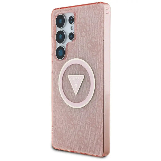 Guess 4G Glitter Triangle Buttons MagSafe Case за Samsung