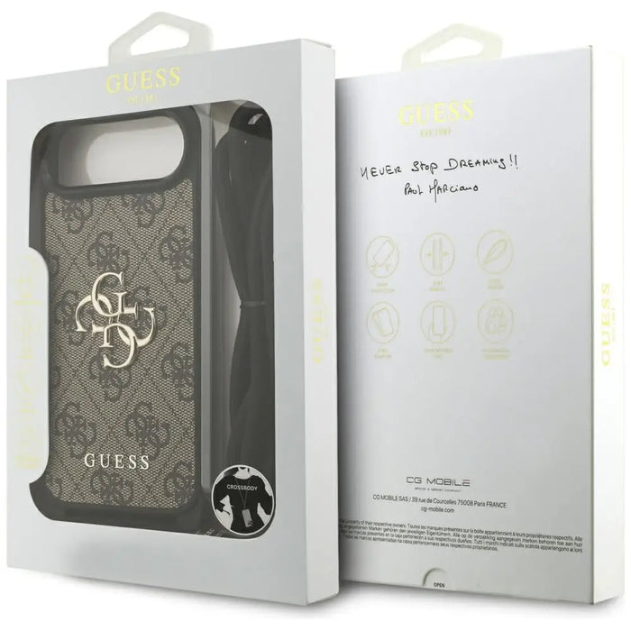 Guess 4G калъф с голямо лого и кабел за кръстосано тяло