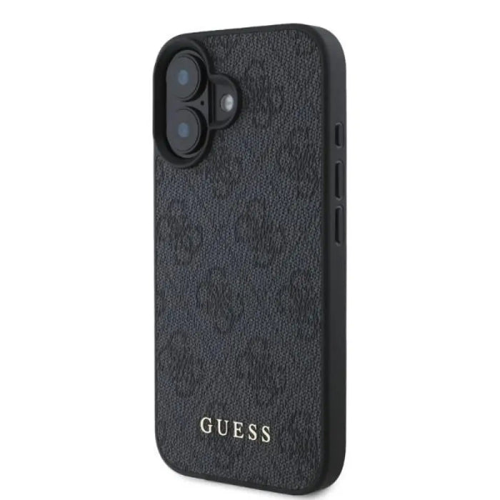 Guess 4G класически калъф за iPhone 16 - черен