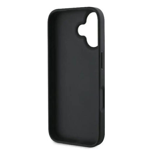 Guess 4G класически калъф за iPhone 16 Plus - черен