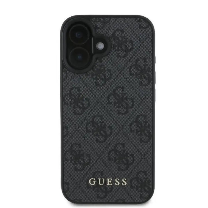 Guess 4G класически калъф за iPhone 16 Plus - черен