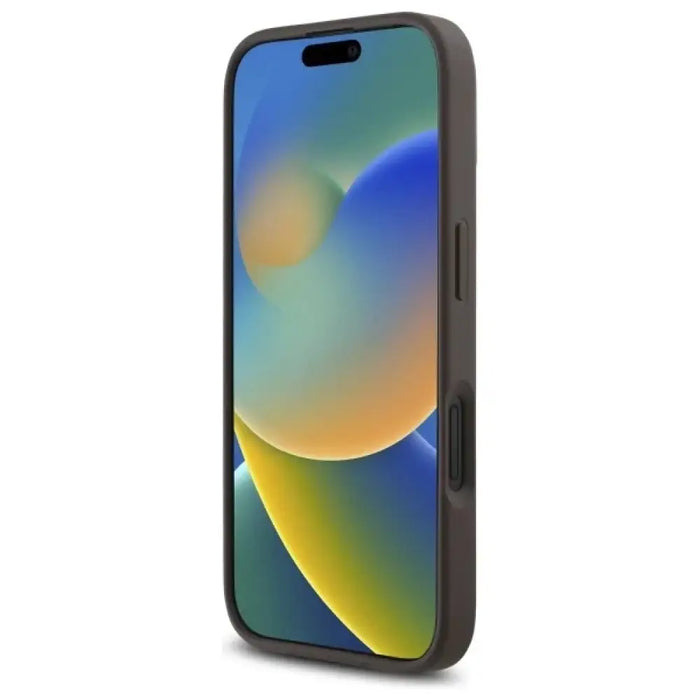 Guess 4G малък класически калъф MagSafe за iPhone 16 - кафяв