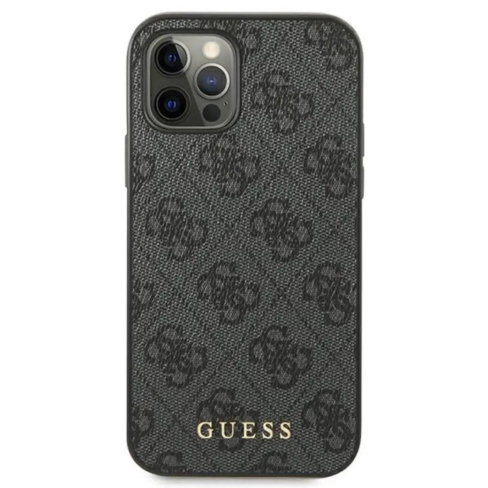 Guess 4G метален златен лого калъф за iPhone 12 / 12 Pro