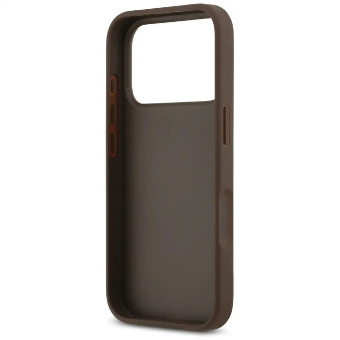 Guess 4G Nauble Card Triangle Case за iPhone 17 Pro - кафяв