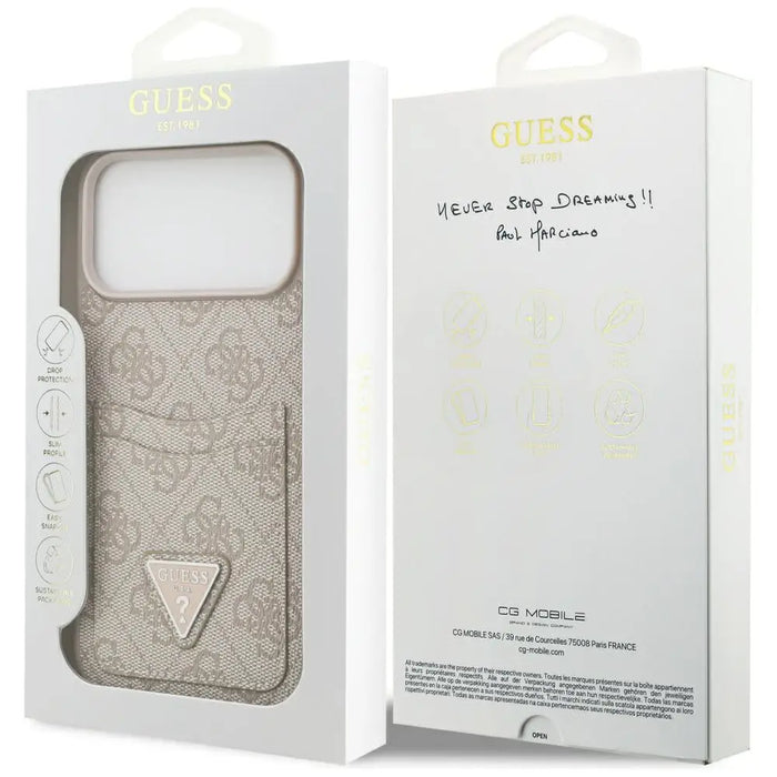 Guess 4G Nauble Card Triangle Case за iPhone 17 Pro Max
