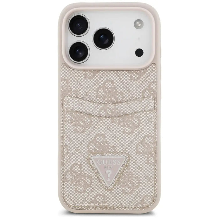 Guess 4G Nauble Card Triangle Case за iPhone 17 Pro - розов