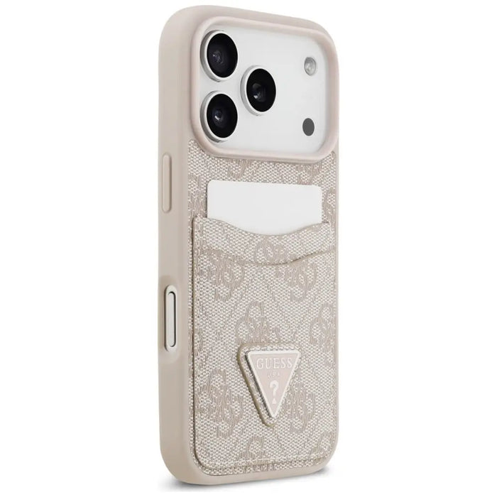 Guess 4G Nauble Card Triangle Case за iPhone 17 Pro - розов