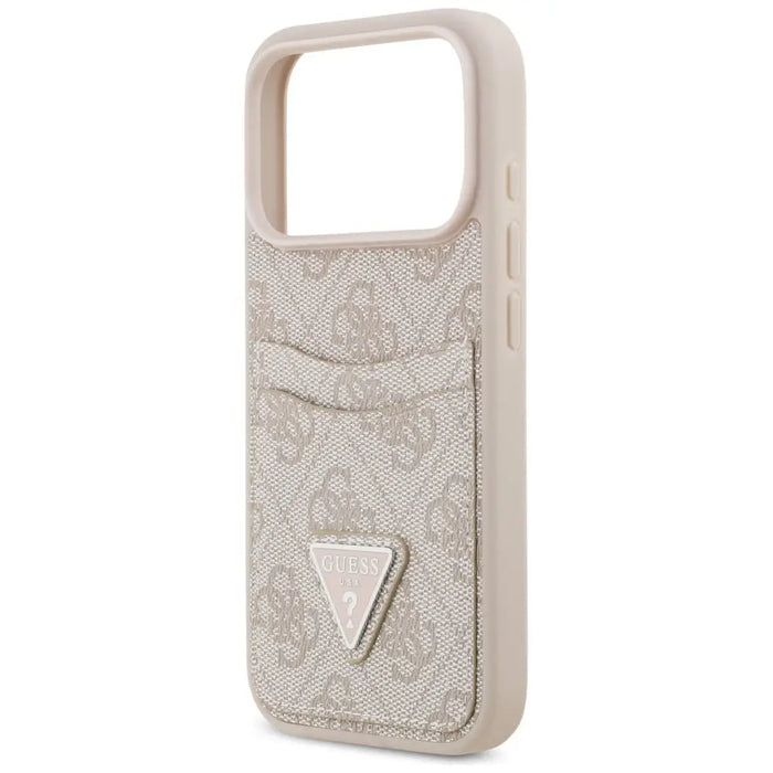 Guess 4G Nauble Card Triangle Case за iPhone 17 Pro - розов