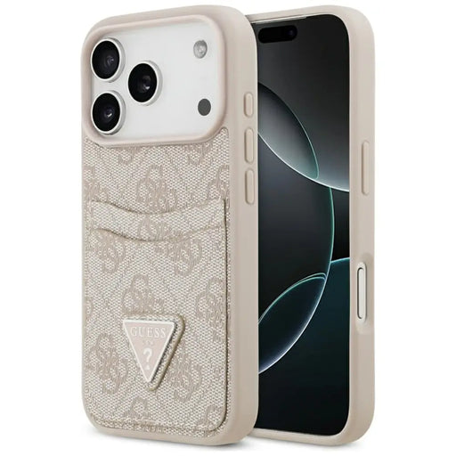 Guess 4G Nauble Card Triangle Case за iPhone 17 Pro - розов