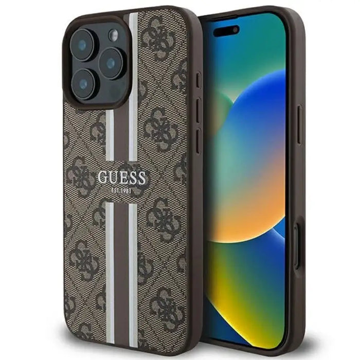 Guess 4G Printed Stripes MagSafe Case за iPhone 16 Pro Max