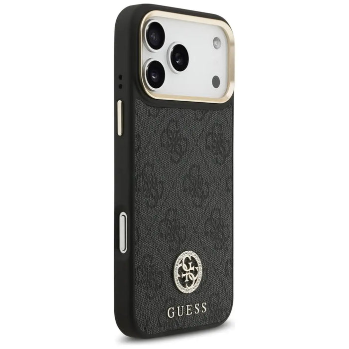 Guess 4G Srtas Logo & Big Strap Metal Buttons MagSafe Case