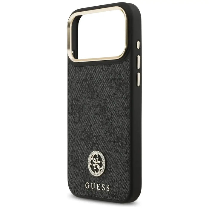Guess 4G Srtas Logo & Big Strap Metal Buttons MagSafe Case