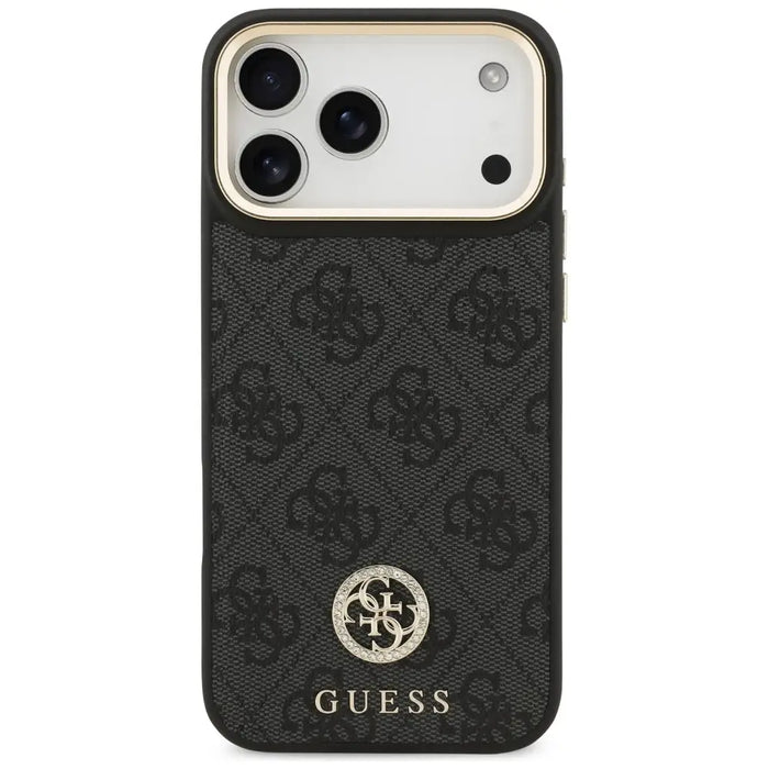 Guess 4G Srtas Logo & Big Strap Metal Buttons MagSafe Case